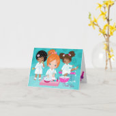 Spa meisjes dank u kaarten gevouwen notitiekaarten (Gele Bloem)