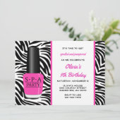 Spa Nail Poolse uitnodiging tot geboorte (Staand voorkant)