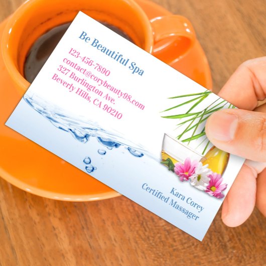 Spa Natural Wellness Visitekaartje