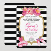 Spa of make-up verjaardagsuitnodiging kaart (Voorkant / Achterkant)