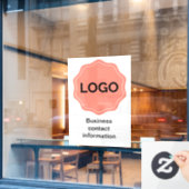 Spa- of salonteken raamsticker (Cafe Raam)