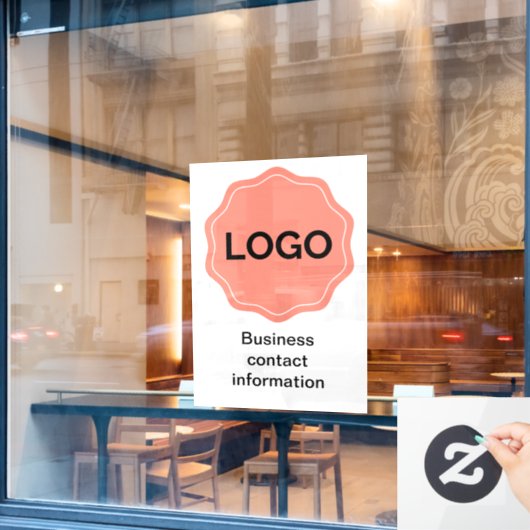 Spa- of salonteken raamsticker (Cafe Raam)