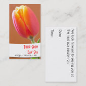 Spa Oranje Tulip-fotografiekaart Afsprakenkaartje (Voorkant / Achterkant)