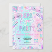 Spa Pajama Party Pastel Spa & Sleepover Verjaardag Kaart (Voorkant)