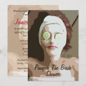 Spa-pamper De uitnodiging van de Bride Shower (Voorkant / Achterkant)