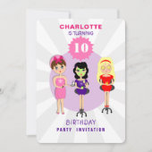 Spa Pamper Girly Kinder Cute Birthday Party Invita Kaart (Voorkant)