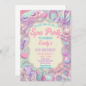 Spa Pamper Glam Party Birthday Kaart (Voorkant / Achterkant)