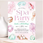 Spa Pamper Glam Party Verjaardag Uitnodiging