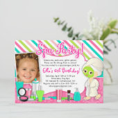 Spa/Pamper/Glamour Party-uitnodigingen met foto Kaart (Staand voorkant)