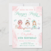 Spa Pamper Party Meisje Verjaardag Kaart (Voorkant)