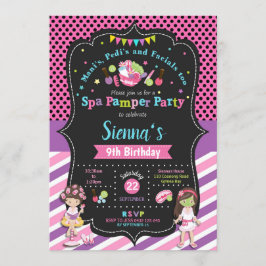 Spa Pamper Party Verjaardag Uitnodigingen Meisjes