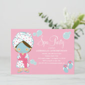 Spa-partij | Roze partij nodigt uit Kaart (Staand voorkant)