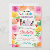 Spa-partijuitnodiging. Fantasienaam voor meisjes Kaart (Voorkant)