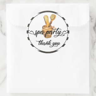 Spa Party Adult Birthday Dank u Ronde Sticker
