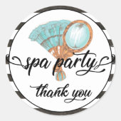 Spa Party Adult Birthday Dank u Ronde Sticker (Voorkant)