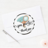Spa Party Adult Birthday Dank u Ronde Sticker (Envelop)