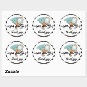 Spa Party Adult Birthday Dank u Ronde Sticker (Vel)