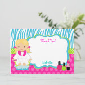 Spa Party Bedankt voor je notitieboekje (Staand voorkant)