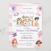 Spa Party Birthday Invitation Kaart (Voorkant / Achterkant)