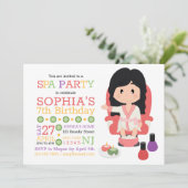 Spa Party Birthday Kaart (Staand voorkant)