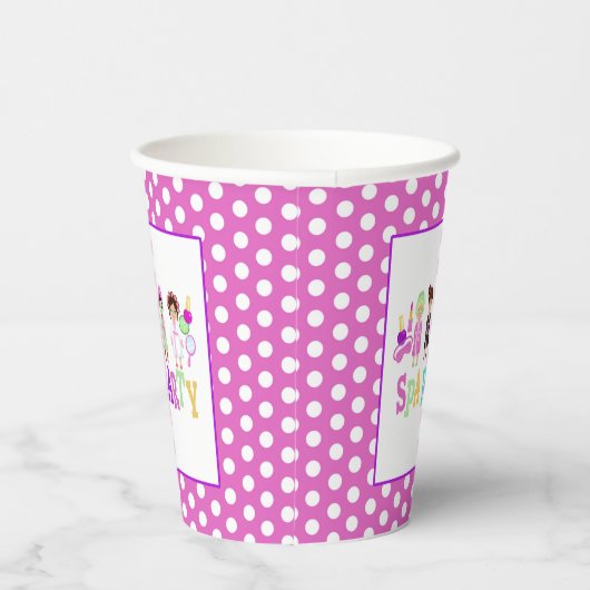 Spa Party Birthday Paper Cup - Meisjes WH Papieren Bekers (Rechts)