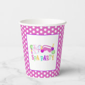 Spa Party Birthday Paper Cup - WH Papieren Bekers (Achterkant)