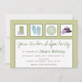 Spa Party - Candles Teenslippers Cucumber Orchids Kaart (Voorkant)