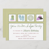 Spa Party - Candles Teenslippers Cucumber Orchids Kaart (Voorkant / Achterkant)