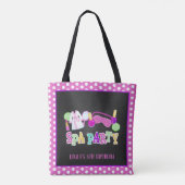 Spa Party Canvas tas - Blk (Achterkant)