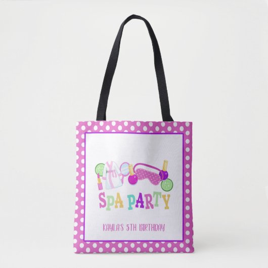 Spa Party Canvas tas - White (Voorkant)