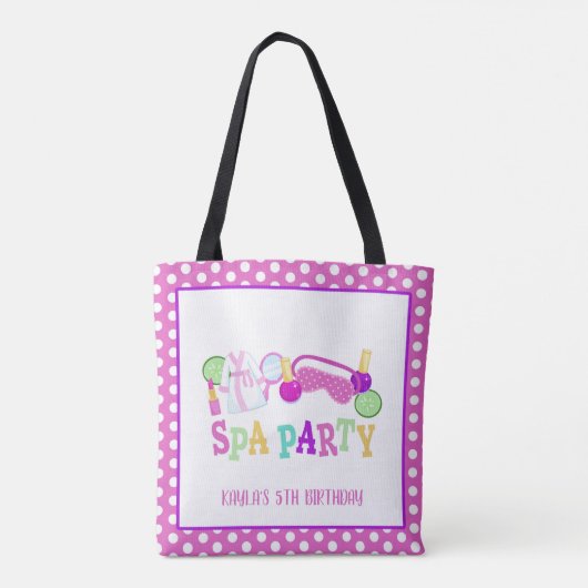 Spa Party Canvas tas - White (Achterkant)