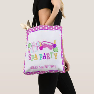 Spa Party Canvas tas - White