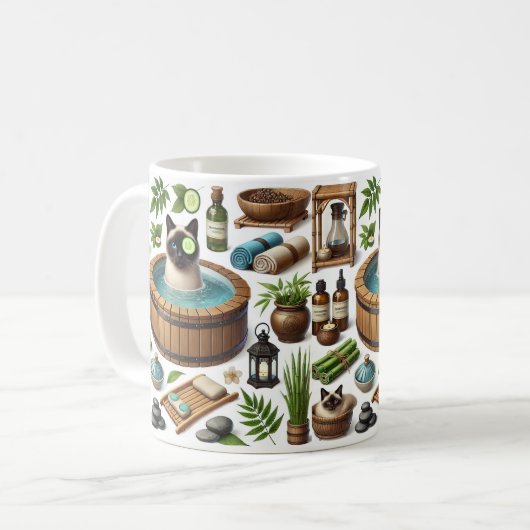 Spa party for Siamese Cat Lovers  Koffiemok (Voorkant links)