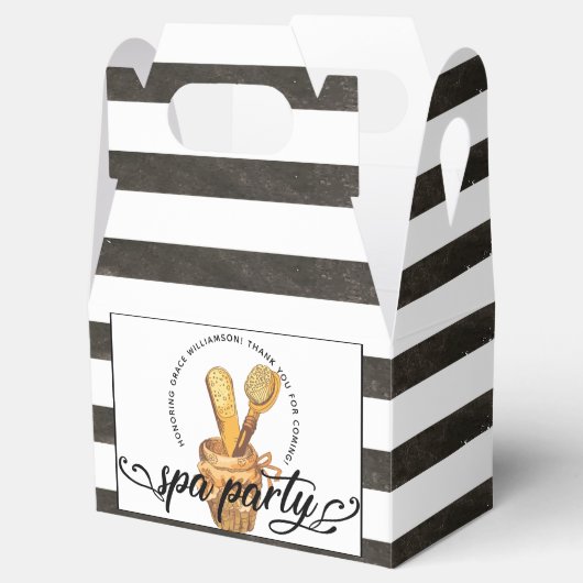 Spa Party  gepersonaliseerd Bedankdoosjes (Geopend)
