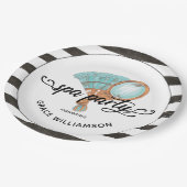 Spa Party Gepersonaliseerde Vintage Papieren Bordje (Gekanteld)