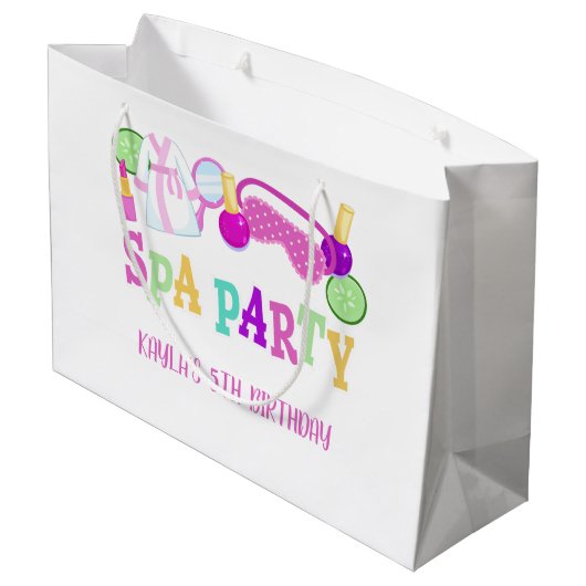 Spa Party Gift Bag Groot Cadeauzakje (Achterkant Gekanteld)