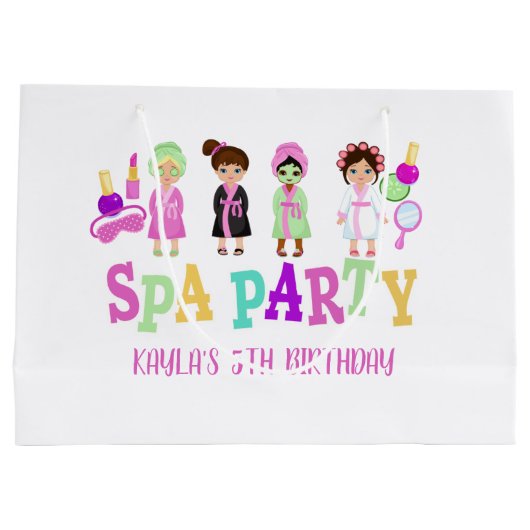 Spa Party Gift Bag - Meisjes Groot Cadeauzakje (Achterkant)