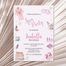 Spa Party Girl Beauty Waterverf Glam Verjaardag