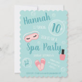 Spa Party Girls Birthday Party Kaart (Voorkant)