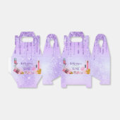 Spa Party Glam Girl Birthday Party Salon Paars Bedankdoosjes (Uitgevouwen)