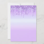 Spa Party Glam Girl Birthday Party Salon Paars Kaart (Achterkant)