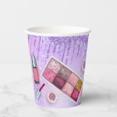 Spa Party Glam Girl Birthday Party Salon Paars Papieren Bekers (Voorkant)