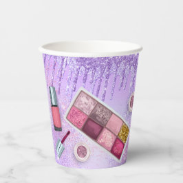 Spa Party Glam Girl Birthday Party Salon Paars Papieren Bekers
