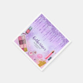 Spa Party Glam Girl Birthday Party Salon Paars Servet (Hoek)