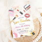 Spa Party Glam make-up verjaardagsfeestje uitnodig Kaart