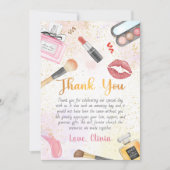 Spa Party Glam Meisje Make-up Verjaardag Bedankt C (Voorkant)