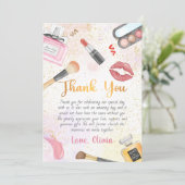 Spa Party Glam Meisje Make-up Verjaardag Bedankt C (Staand voorkant)
