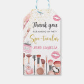 Spa Party Glam Meisje Make-up Verjaardag Gift Labe Cadeaulabel (Voorkant)
