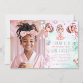 Spa party Glam Verjaardag Foto Dank u kaart (Voorkant)
