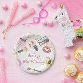 Spa Party Glamour Make-up Verjaardag Papieren Bordje (Feest)